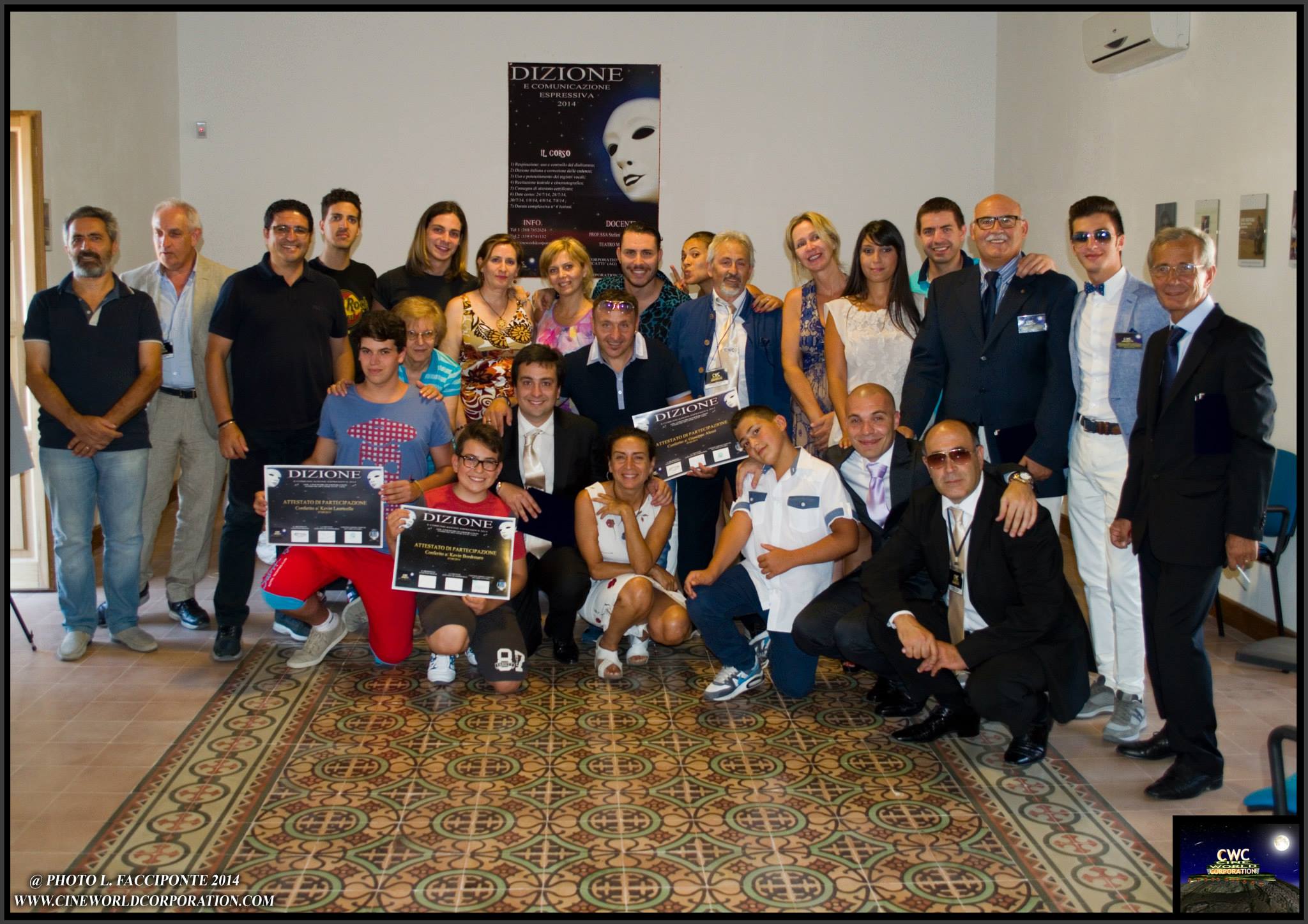 Canicattì, Cineworldcorporation: concluso con successo il corso di Dizione 2014