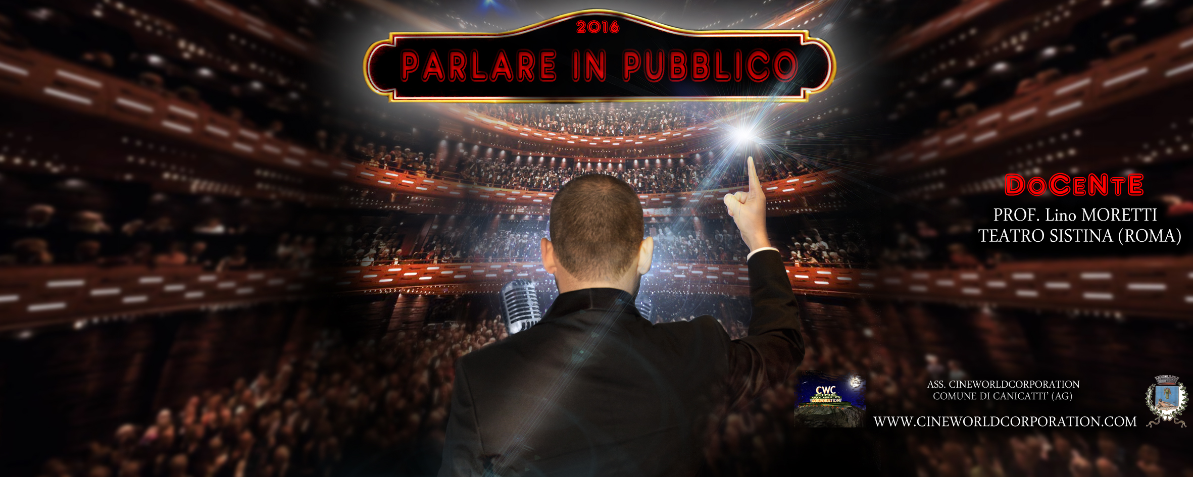 Canicattì, Cineworld: parte il corso “Parlare in pubblico 2016” di Lino Moretti