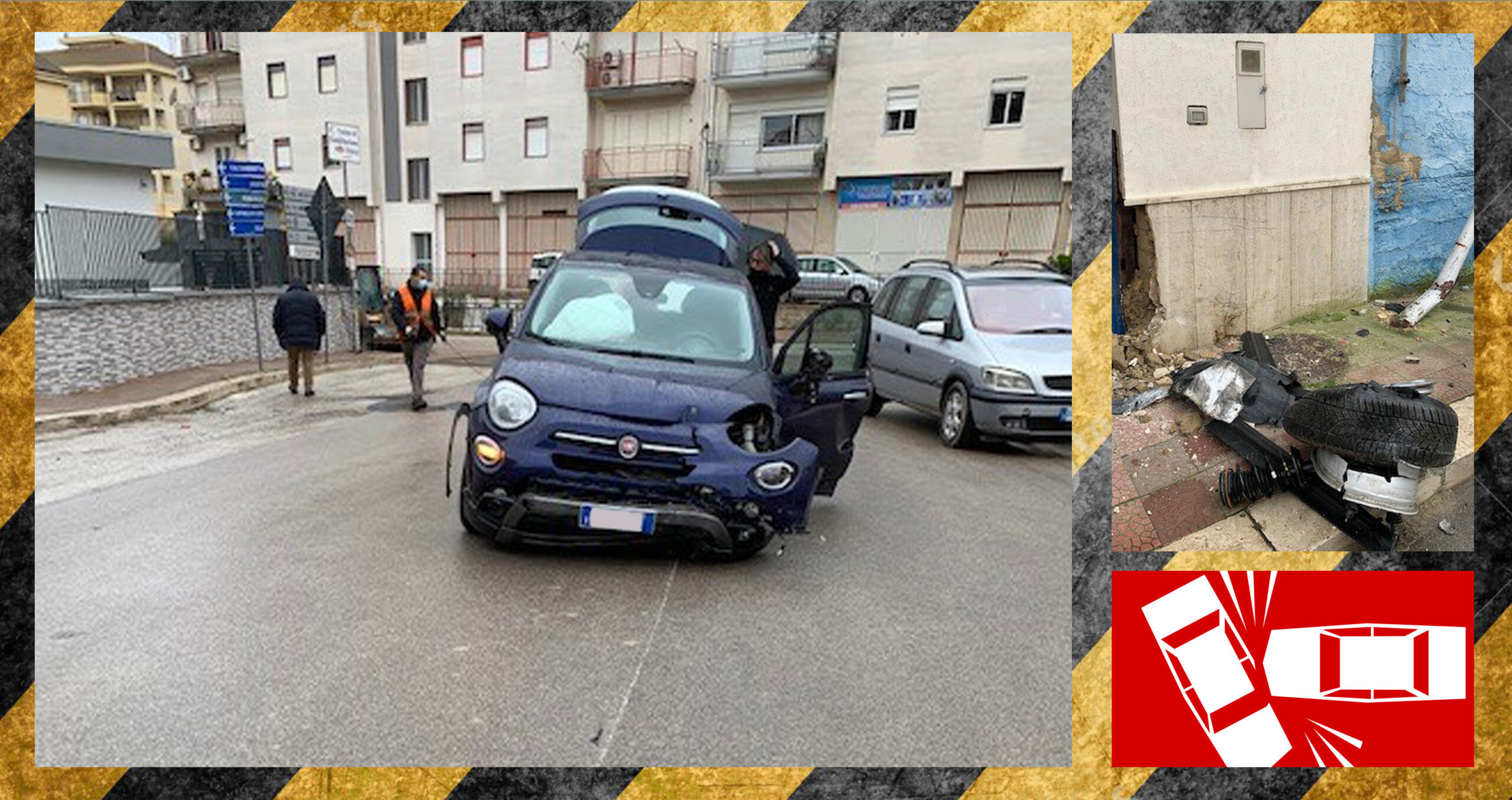 Canicattì: incidente in Via Senatore Sammartino (FOTO)