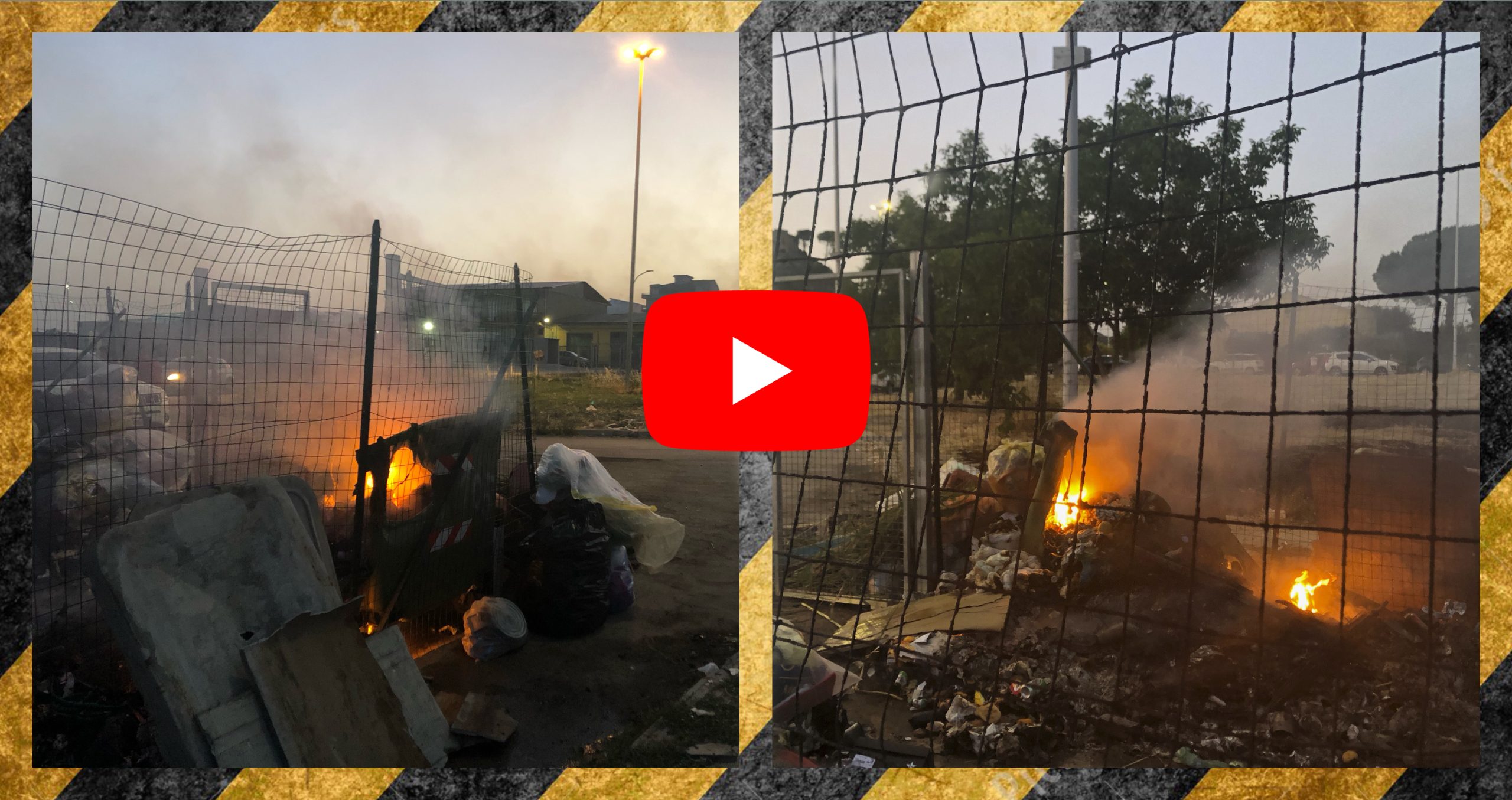 Canicattì: brucia l’isola ecologica del Centro Artigianale (VIDEO)