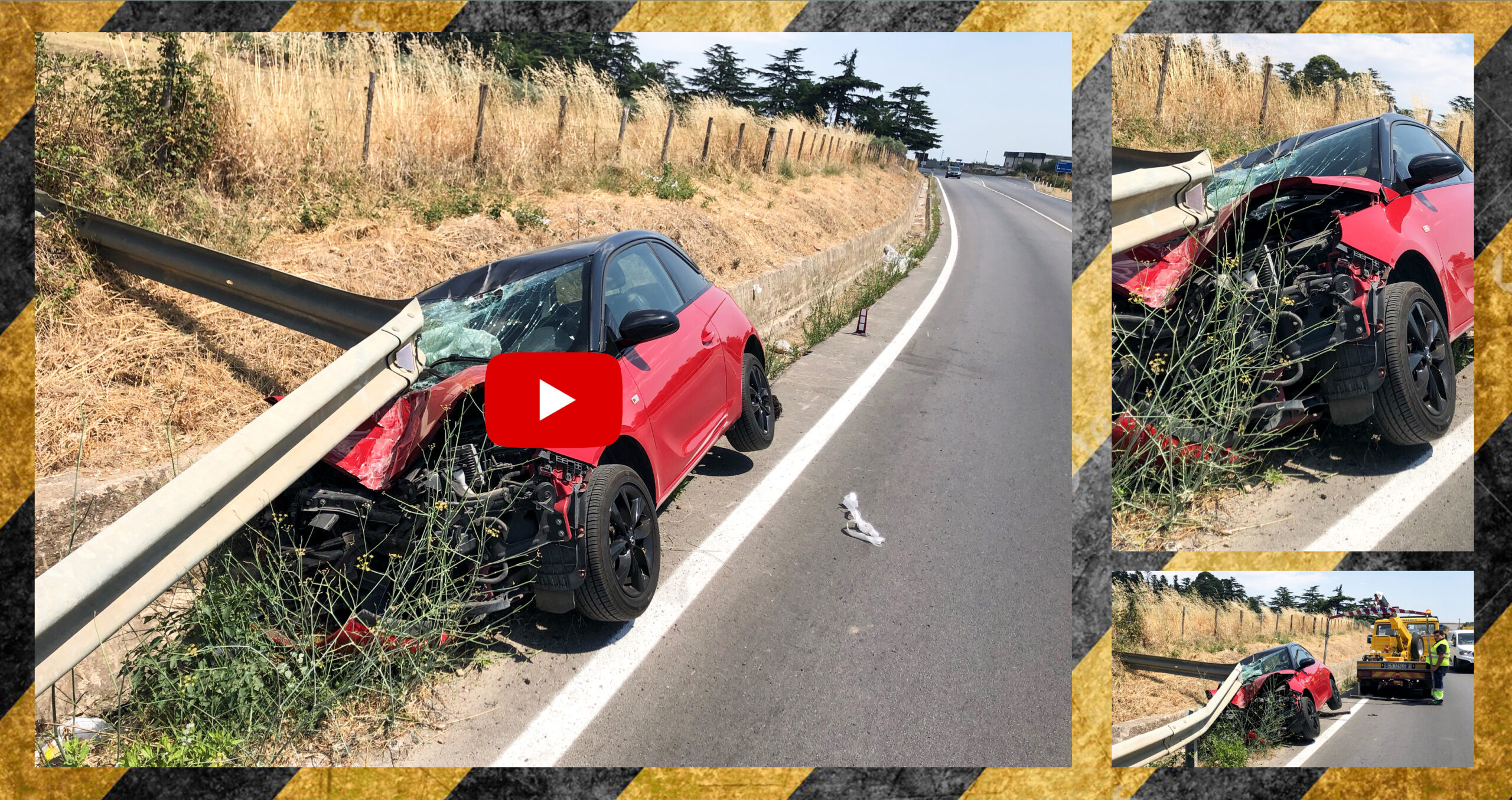 Canicattì: Disastro stradale sfiora la tragedia  (VIDEO)